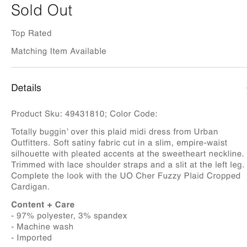 Urban Outfitters Cher Pink Plaid Satin Midi Dress - Picture 16 of 16